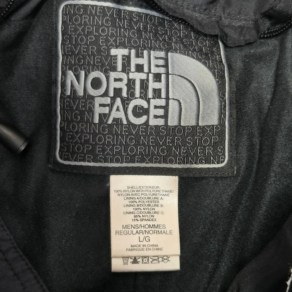 The North Face HyVent Black Ski Pants Mens Large Full Side Zip Snow Snowboard